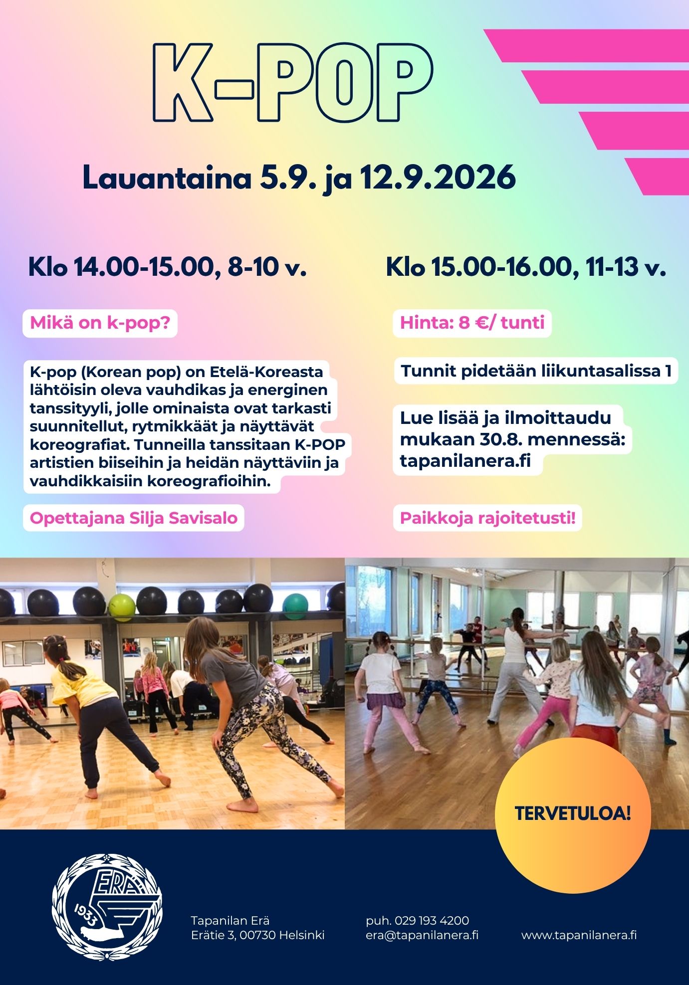 Suositut K-POP- tanssitunnit ovat pian taas täällä!