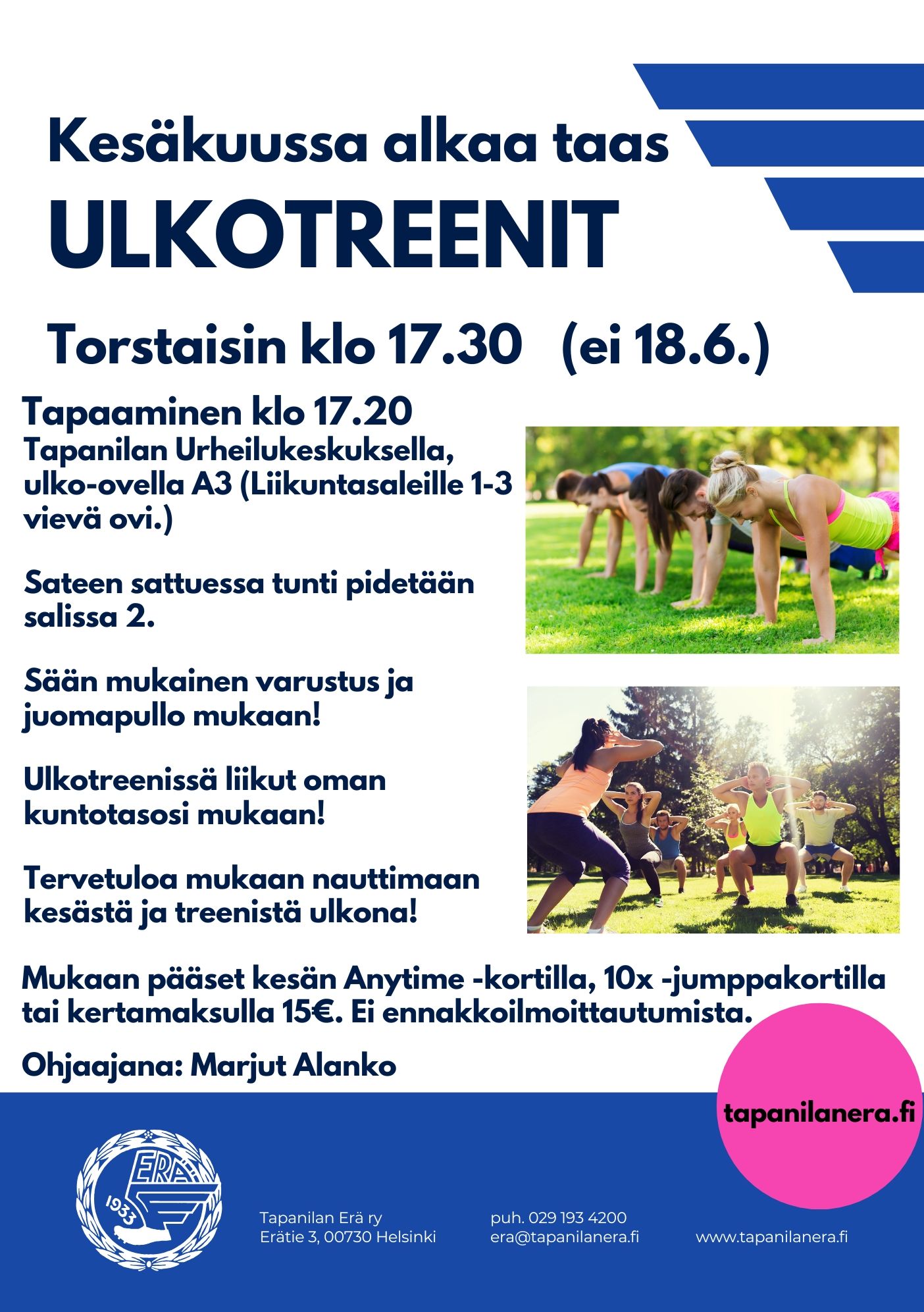 Kesän ulkotreenit